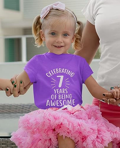 Tstars 7th Birthday Shirt Girl Gifts for Girls 7 Years Old Kids Fitted T-Shirt2
