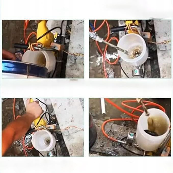 Rosfix Pompa Iniezione Alta Pressione PI-PUMP 9999 – 910W, 15000 PSI, 0–1 L/min | Per Resine PU/Epossidiche | Sigillatura Crepe Cemento | Pompa Iniezione Professionale