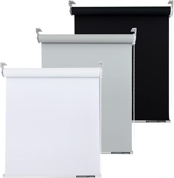 LINKCOO 100 Blackout Roller Window Shades, Window Blinds