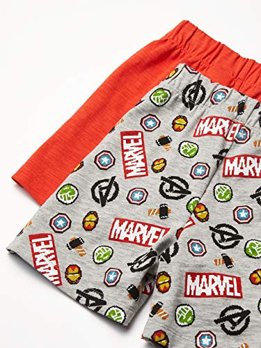 Amazon Essentials Disney | Marvel | Star Wars Boys' Knit Jersey Play Shorts (Previously Spotted Zebra), Pack Of 2, Marvel Power, Medium #TOP1
