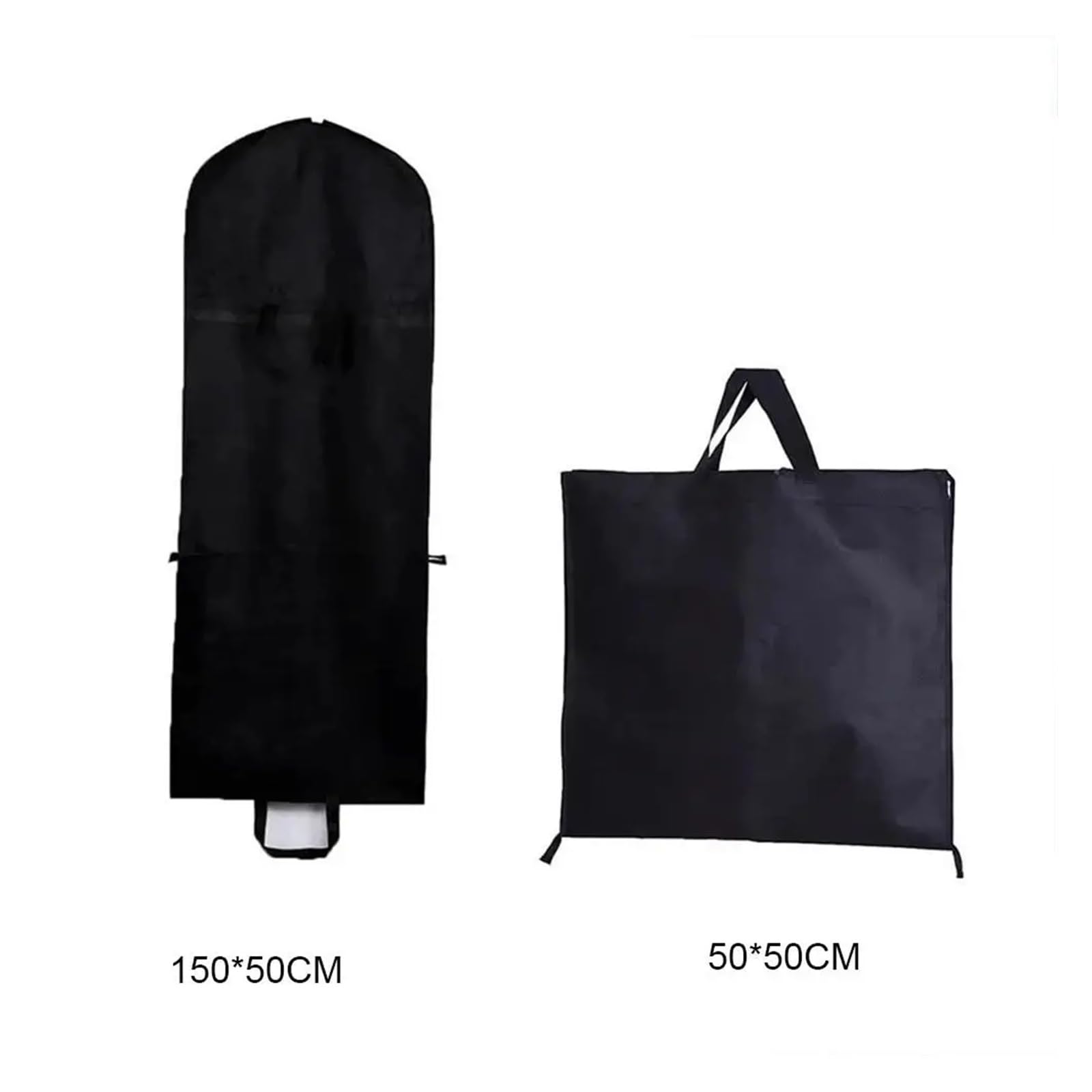 2 uds 150cm vestido cubierta antipolvo plegable bolsa protectora de almacenamiento ropa traje(Coffee)