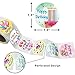 Fancy Land Watercolor Happy Birthday Stickers Perforated 500 Pcs Per Roll for Kids Party Decoration 1.5 Inches Round