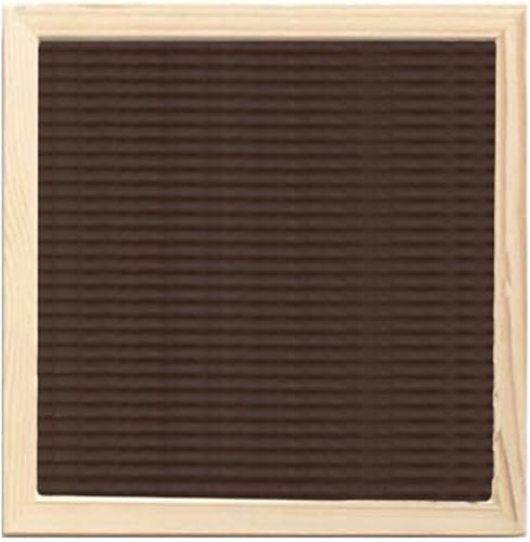 Tablero de mensajes de madera, tablero de letras de fieltro, panel de mensajes de 10 x 10 pulgadas con 170 calcomanías de letras, para decoración de