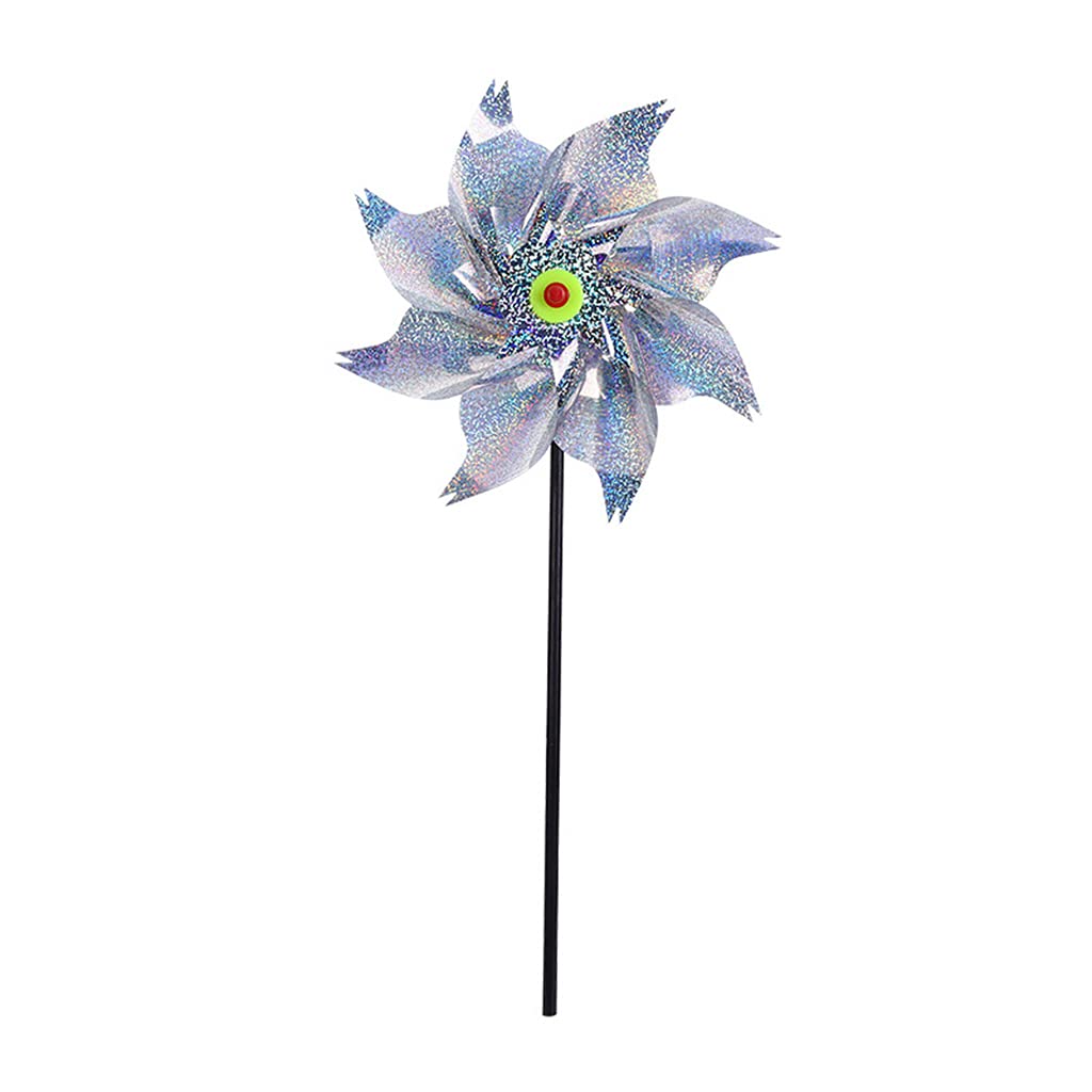 Gardening Supplies Pinwheels Reflective Sparkly Scarecrow Pinwheel Windmill Spinner Garden Yard Decoration Garden Windmill