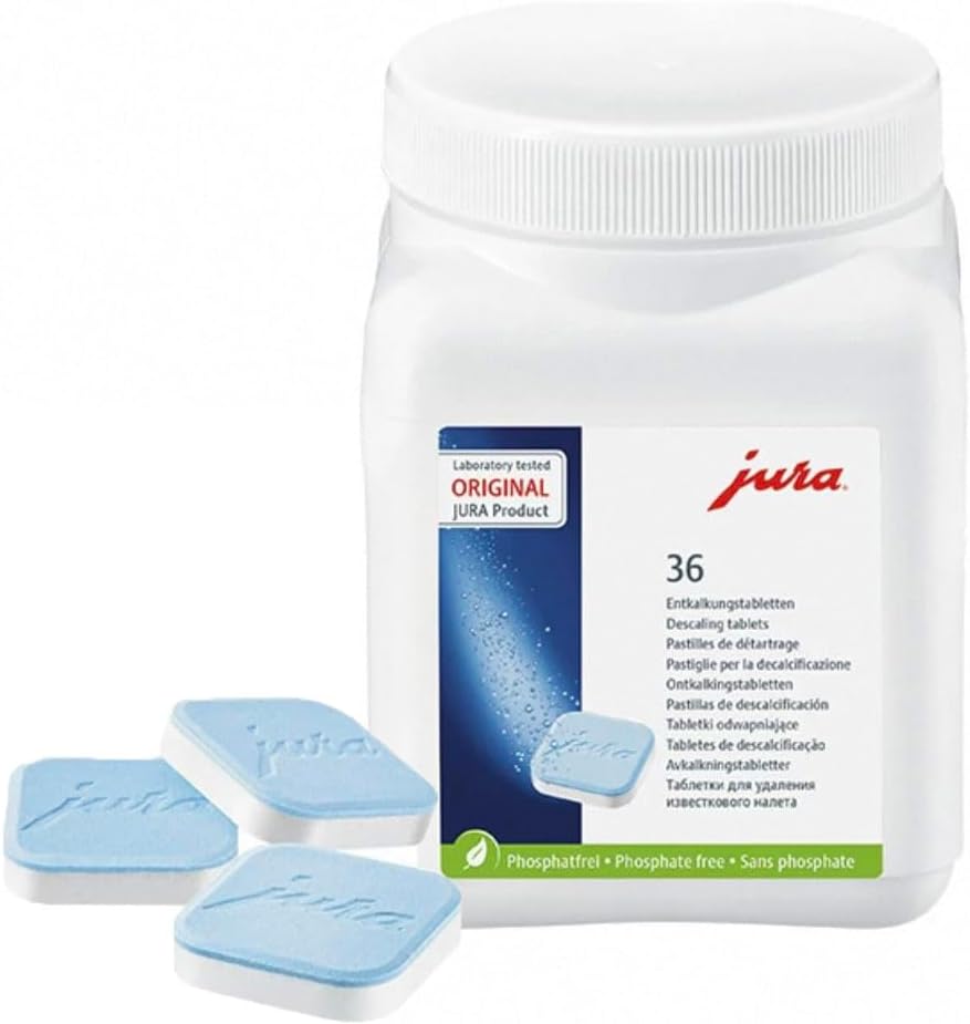 Tabletas descalcificantes de café, descalcificación y protección en una (36 tabletas)