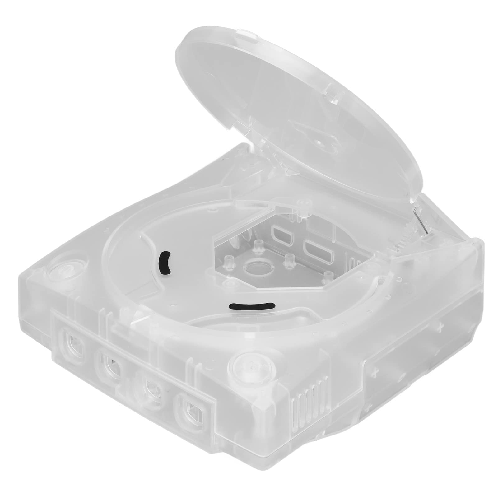 Custodia protettiva sostitutiva in plastica traslucida per console di gioco Dreamcast DC, materiale ABS bianco trasparente, copertura superiore e inferiore, supporto per