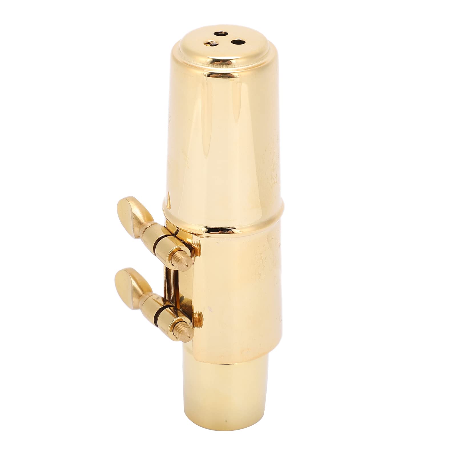 Generic Bocchino per Sassofono Contralto in Ottone, Pregevole Fattura, Buon Suono per la Musica Classica, 2 Cuscinetti per gli Amanti del Sassofono, Colore Oro