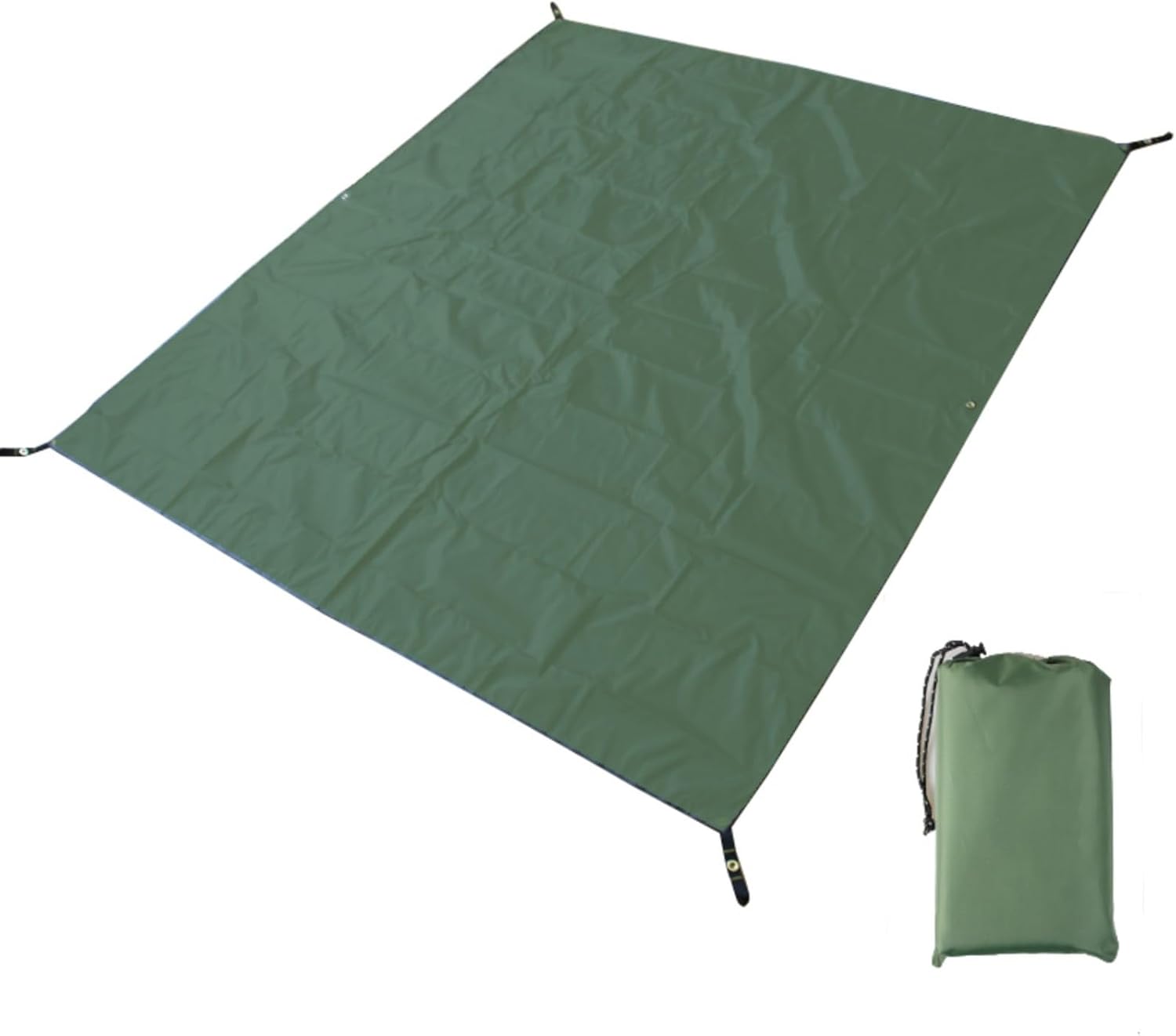 Ultralight Tent Footprint/Camping Tarp | Essential Tent Accessories - Heavy Duty Waterproof Ground Sheet for Camping, Backpacking, Hiking & Beach with Carry Bag (Green, 106.2 * 82.6in)