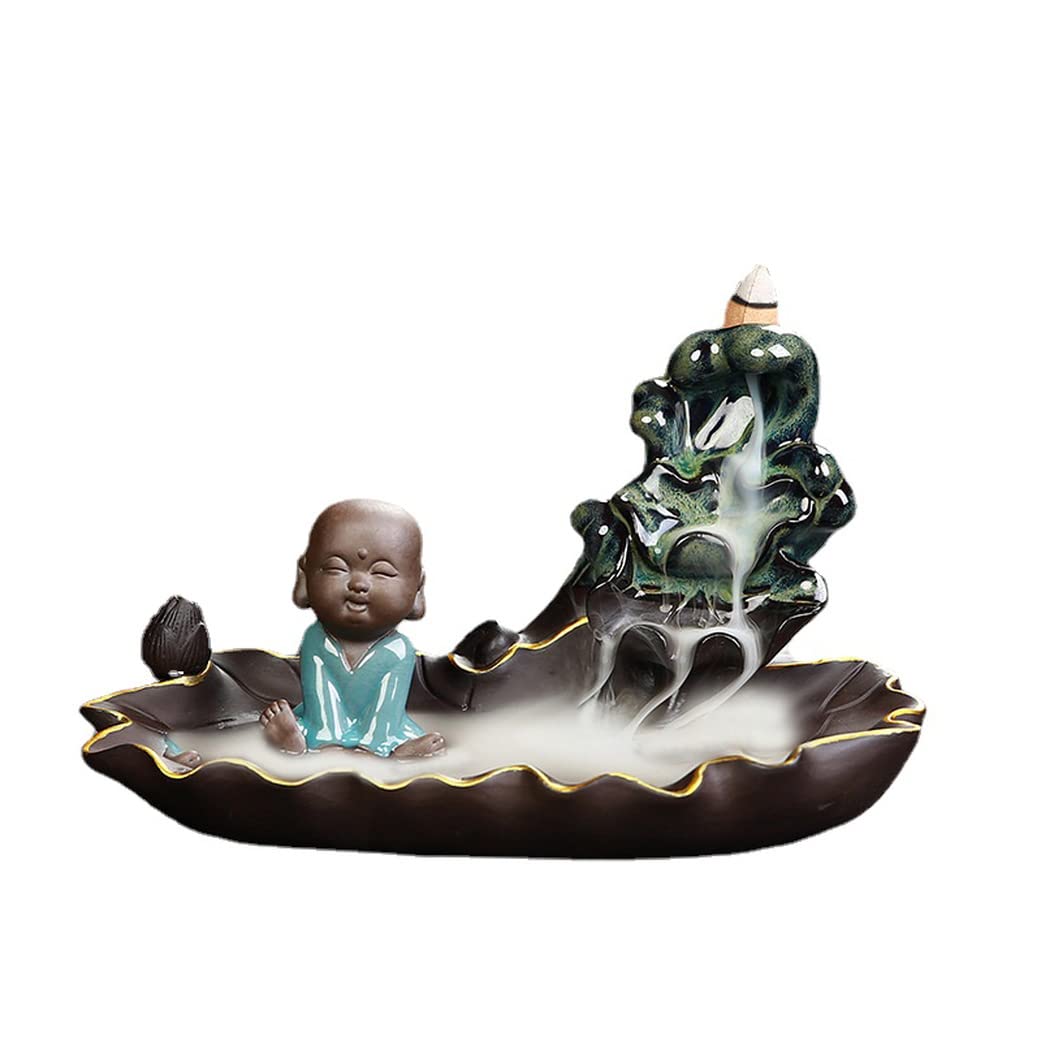 Brûleur d'encens cascade Lotus pour session de yoga et méditation zen