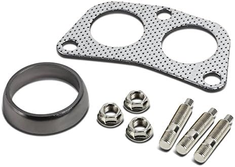 DNA Motoring GKT-A-2-DP-DNT-GPT-KIT Graphite Aluminum Gasket Plus Donut, Studs, Bolts Kit,Metallic
