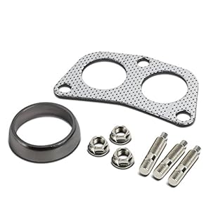 DNA Motoring GKT-A-2-DP-DNT-GPT-KIT Graphite Aluminum Gasket Plus Donut, Studs, Bolts Kit,Metallic