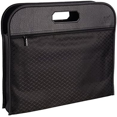 File Organizer Holder 2 Pocket Folders Portable Document Zipper Bag Waterproof Fabric Nylon Canvas Briefcase