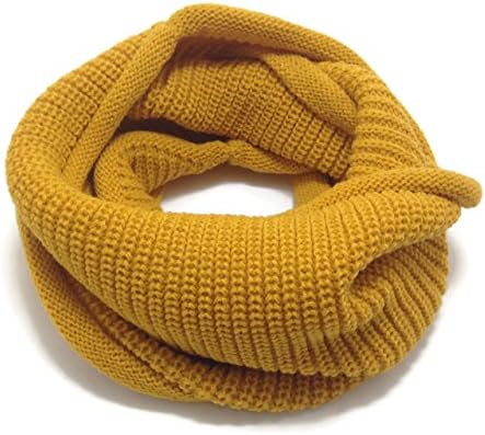 Happy Tree Kids Hot Fashion Thick Knitted Winter Warm Infinity Scarf Yellow