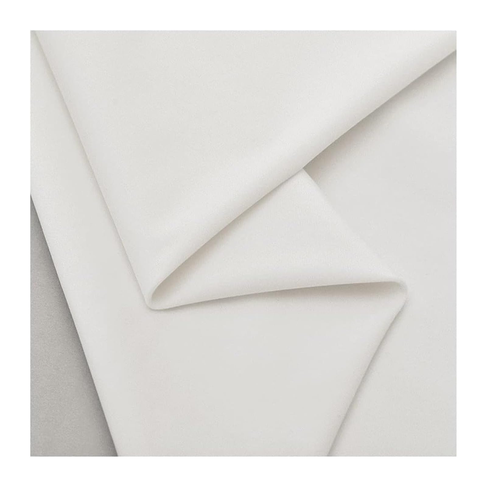 Tela de terciopelo arrugado blanco exclusivo en poliéster de gran caída, pieza de 1,47x5m