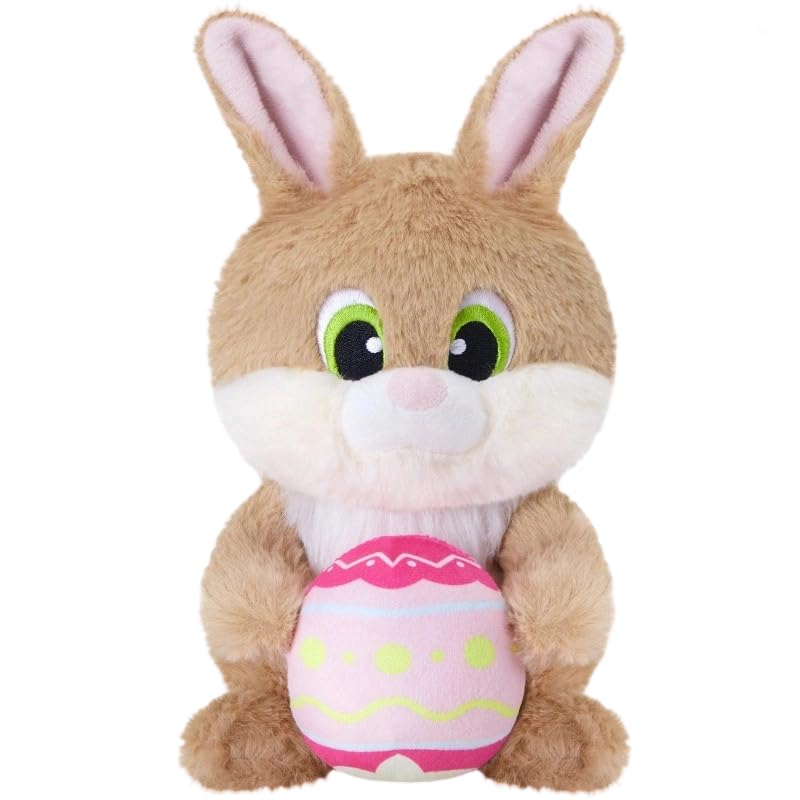 PyrrlicToy Easter Bunny Stuffed Animal 25cm EasterBunny Plush Rabbit Doll Bunny Hugging Eggs Plush Toys Soft Stuffed Rabbit Toy for Adult Easter Gifts Party Decorations