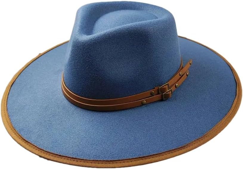 Generic Big Brim Felt Fedoras Hat Panama Jazz Hat Men and Women Wide Brim Gentleman Hat 13 56-58cm, Medium