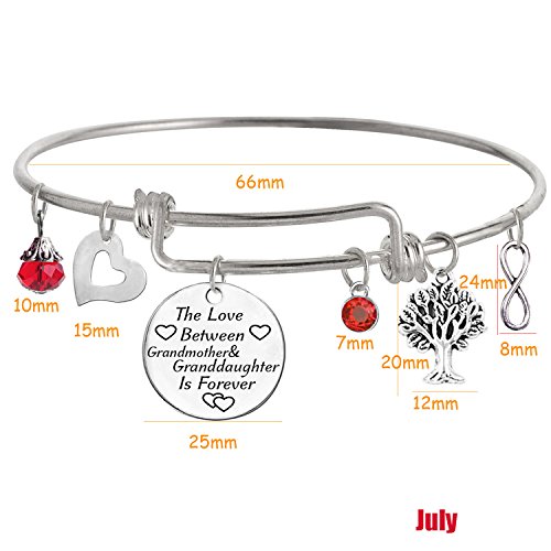 Image of The Love between Grandmother and Granddaughter is Forever Bracelet