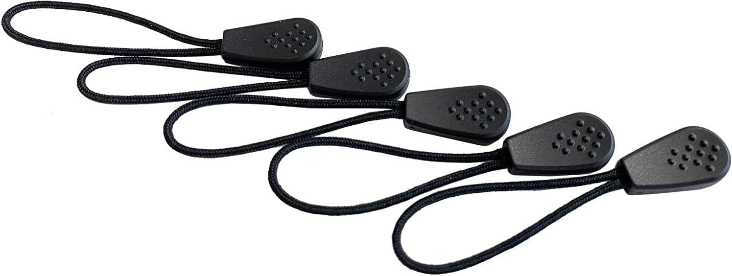 Zipper Pulls Cord Insert Pull - YKK Zipper Extension - Made in The United States (Choose Your Quantity) (20 Pieces)