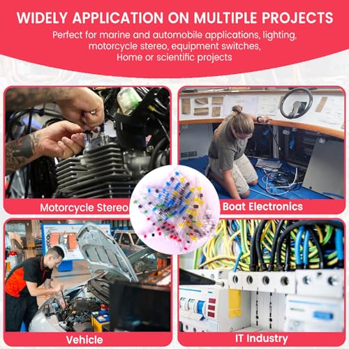 130 PCS Red Heat Shrink Butt Connectors,22-18 AWG, Self Soldering Butt Connector, Waterproof Solder Seal Wire Connectors, Butt Splice Wire Terminals for Automotive Marine Boat - Thumbnail 6