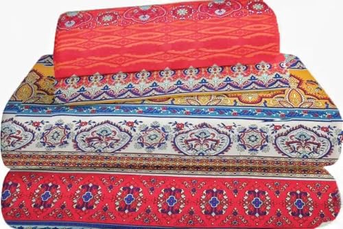 SDY 4 Pieces Sheet Set for Adult Include 1 FittedSheet with 14'' Deep Pocket + 1 Top FlatSheet + 2 Pillowcases （Boho,Twin）
