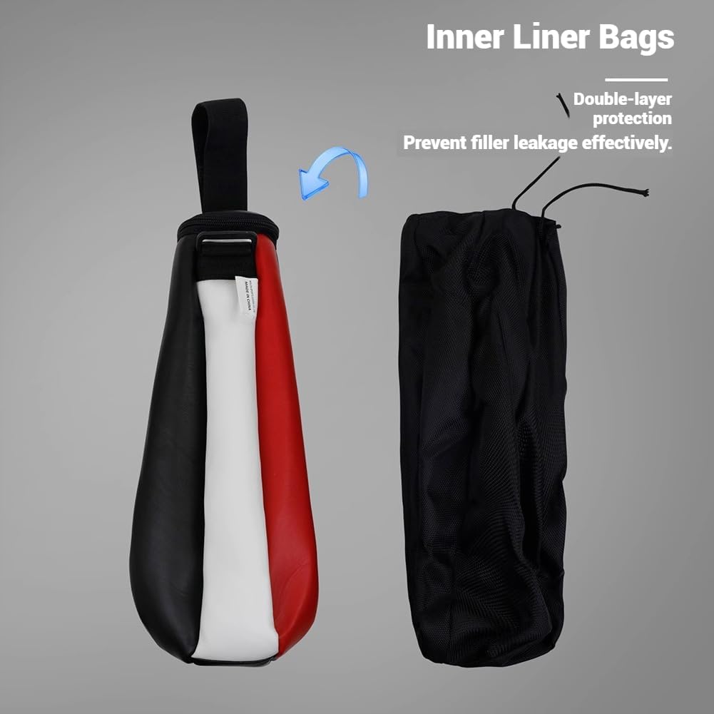 PU Leather Speed Bag, Pear-Shaped Hanging Ball, Leak-Proof Boxing Punching Bag, Muay Thai Boxing Training Home Fitness Training Equipment - Large Reaction Ball