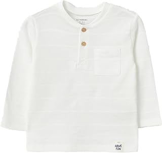 قميص برقبة دائرية ضيقة وأكمام طويلة للأولاد من ال سي وايكيكي