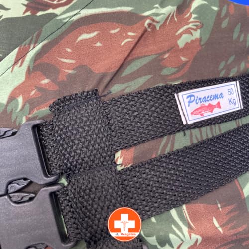 Colete Salva-vidas Camuflado com Zíper para Pesca, Lancha, Caiaque, Jet Ski e Barco 15kg até 150kg (