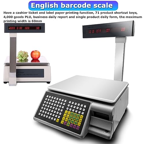 Báscula Digital Comercial con Impresora y Pantalla LCD miniatura 2
