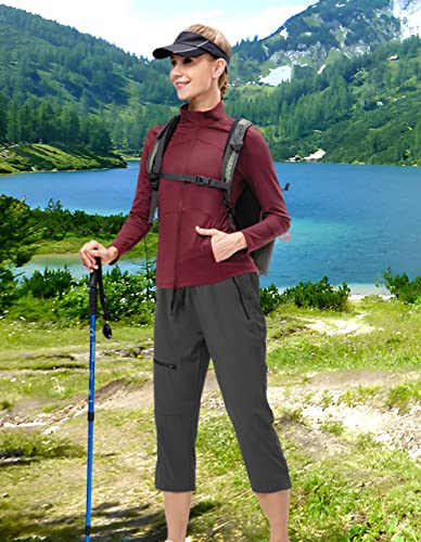 Specialmagic Capri Pants For Women Lightweight Quick Dry Hiking Capris With Zipper Pockets Summer Casual Cargo Joggers #TOP3