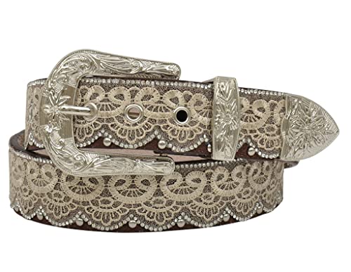 Angel Ranch 1 1/2" Brown Ladies' Fashion Belt #TOP1