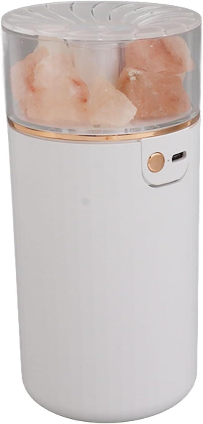 per Uso Domestico Umidificatore con diffusore a Lampada di Sale Due modalità di spruzzo Diffusore di Oli Essenziali a LED da 400 ml Luce Calda for Camera da Letto