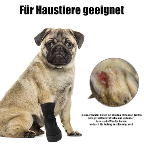 Dog Paws Recovery Shoe,Hundeschuhe Pfotenschutz Outdoor, Hundesocken Anti Rutsch und Leckschutz, Dogs Recovery Boots für Stop Licking, Große Hunde Innen und Draußen für Pet Verletzung (M)