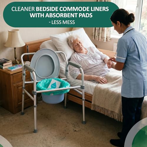 Stazilix Extra Thick Bedside Commode Liners with Absorbent Pads, 100 Liners + Pads, for Elderly, Adults and Seniors by Stazilix - Image 8