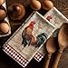 maiiooliwe 4 Pcs Kitchen Towels Decorative Set Chicken Rooster Dish Towels, Vintage Rustic Tea Cloth Decor, 27.5x20 Inch Farmhouse Absorbent Decoration Hand Towels (Rooster)