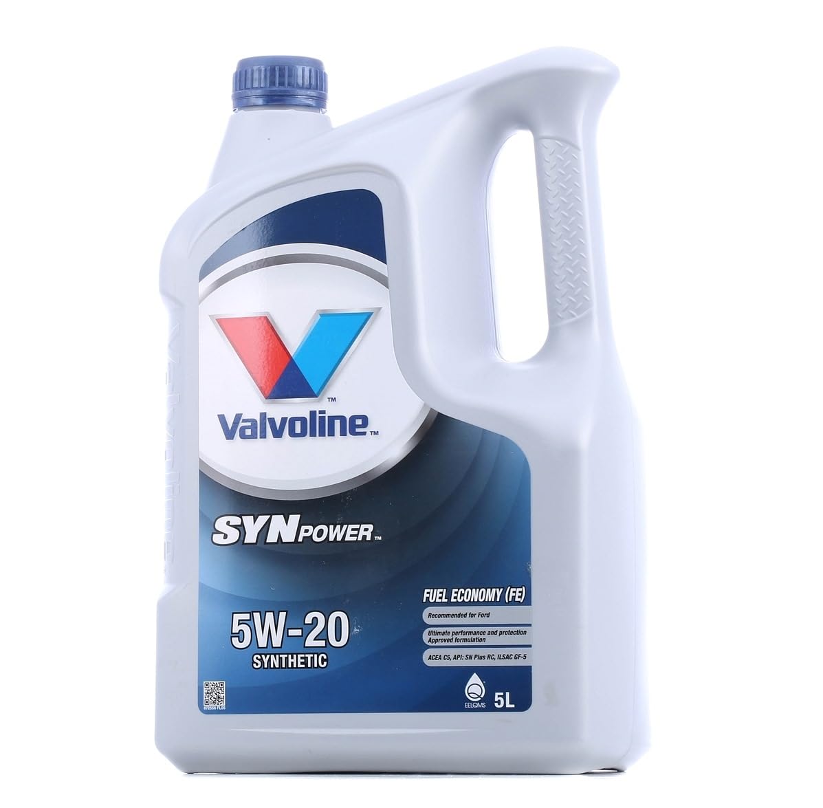 Valvoline Motoröl 5W-20 SynPower Motor Öl ACEA C5 ACEA A1/B1 API SN Plus FE 5L Kompatibel mit FORD Fiesta Mk6 Schrägheck JA8, JR8 FOCUS III Turnier Fiesta Mk5 Schrägheck JH1, JD1, JH3, JD3