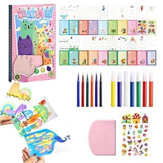 DIY Rainbow Paint Art Kit - Scratch & Color Dot Set for Boys and Girls