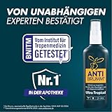 Anti Brumm Ultra Tropical Reisebundle, Pumpspray 150 ml+Flugbeutel: Insekten-Repellent für effektiven Schutz gegen Mücken und Zecken, Mückenspray mit DEET