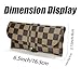 Fashion Leather Travel & Sunglasses Case - Brown Checkerboard