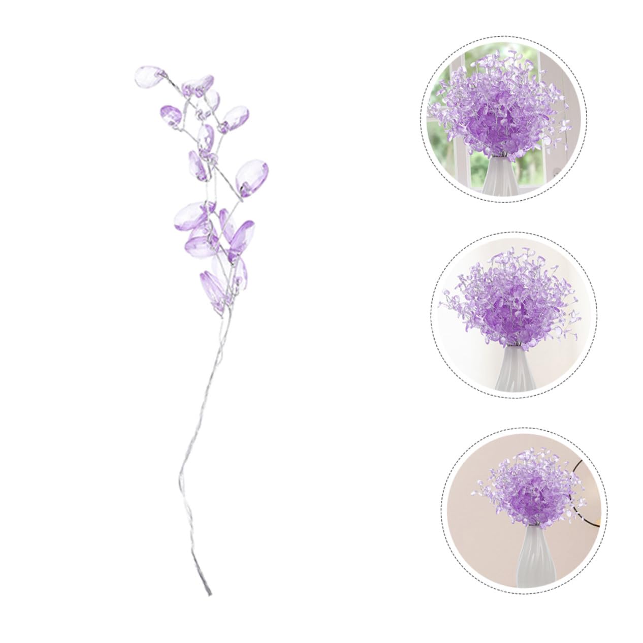 Künstliche Acrylperlen Blumen Wasserabweisende Dekozweige in Realistische Künstliche Blumenarrangements für Tischdekoration DIY Bastelblumen für Zuhause Büro