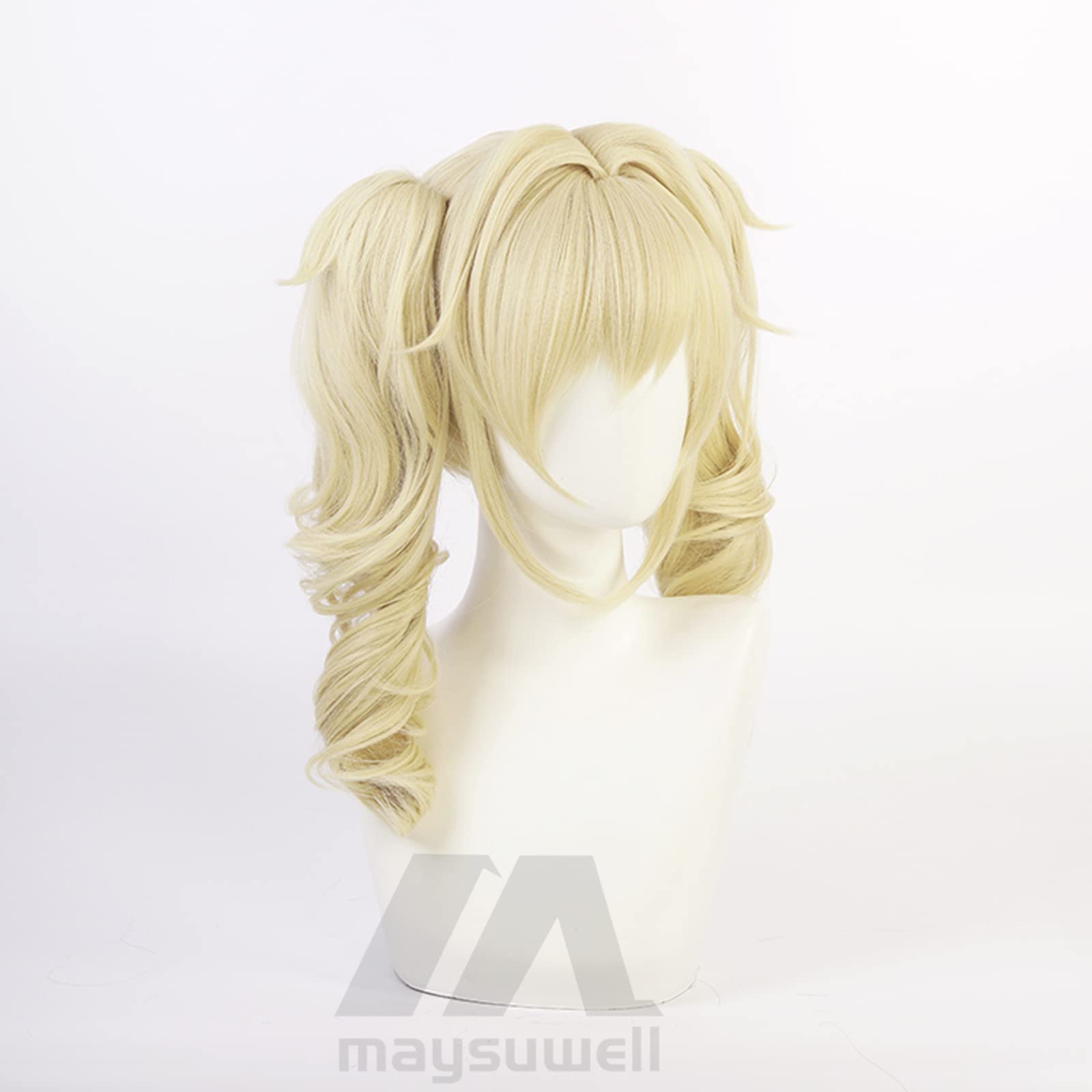 Yellow Curly Double Ponytail Cosplay Wig Short Hear Resistant Synthetic Costume Hairs for Women Comic Con Party Replacement Wigs - Image 2
