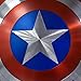 Captain Shield 22 Inch Captain Round America Shield Metal Replica Halloween Medieval Armor Cosplay Shield, LARP Combat Shield Cosplay Shield, Red Rustic Vintage Home Decor Gift. (24 Inch)