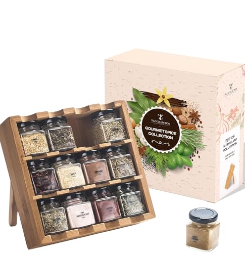 TILZ GEAR 12 Jar Wooden Spice Rack