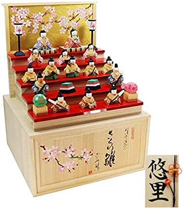 Amazon 大阪 長生堂 雛人形 5段 15人 名入れ 別送 一刀彫 日本製 ひな人形 さくら雛十五人飾り 段飾り おもちゃ