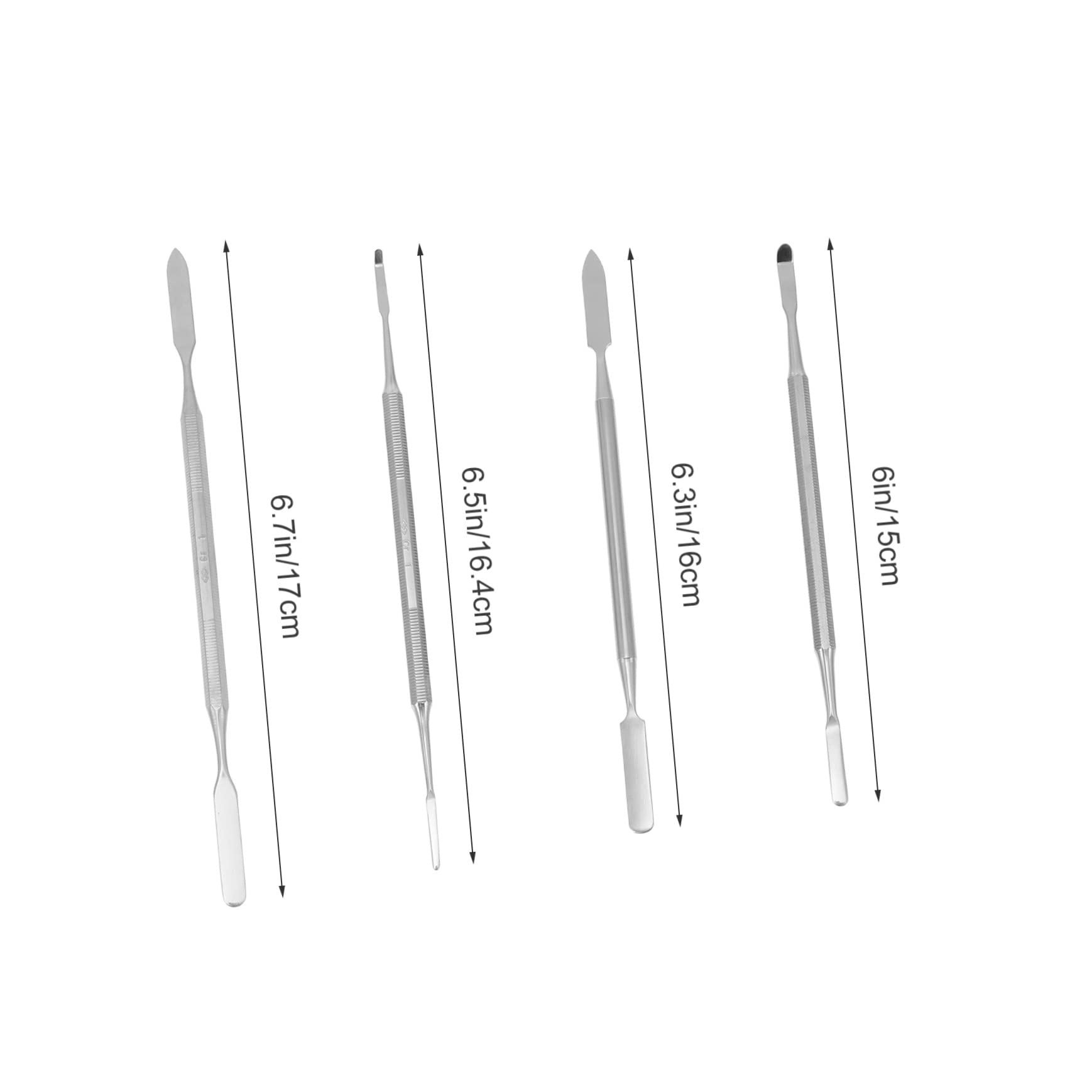 Housoutil 12 Piezas cuchillo de paleta kit de maquillaje espátulas cosméticas varilla de acero inoxidable palo de mezcla de manicura clavo Herramientas de maquillaje cosmético