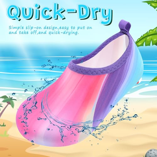Image of VIFUUR Kids Water Shoes Girls Boys Quick Dry Aqua Socks for Beach Swim Outdoor Sports