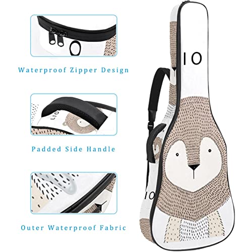 Housse étanche pour guitare acoustique avec double bandoulière et poche Marron, Multicolore 05, 42.9×16.9×4.7 in… - Les Beatles, Paul McCartney, John Lennon, RIngo Starr, George Harrison Housse étanche pour guitare acoustique avec double bandoulière et poche Marron, Multicolore 05, 42.9x16.9x4.7 in… – Image 5