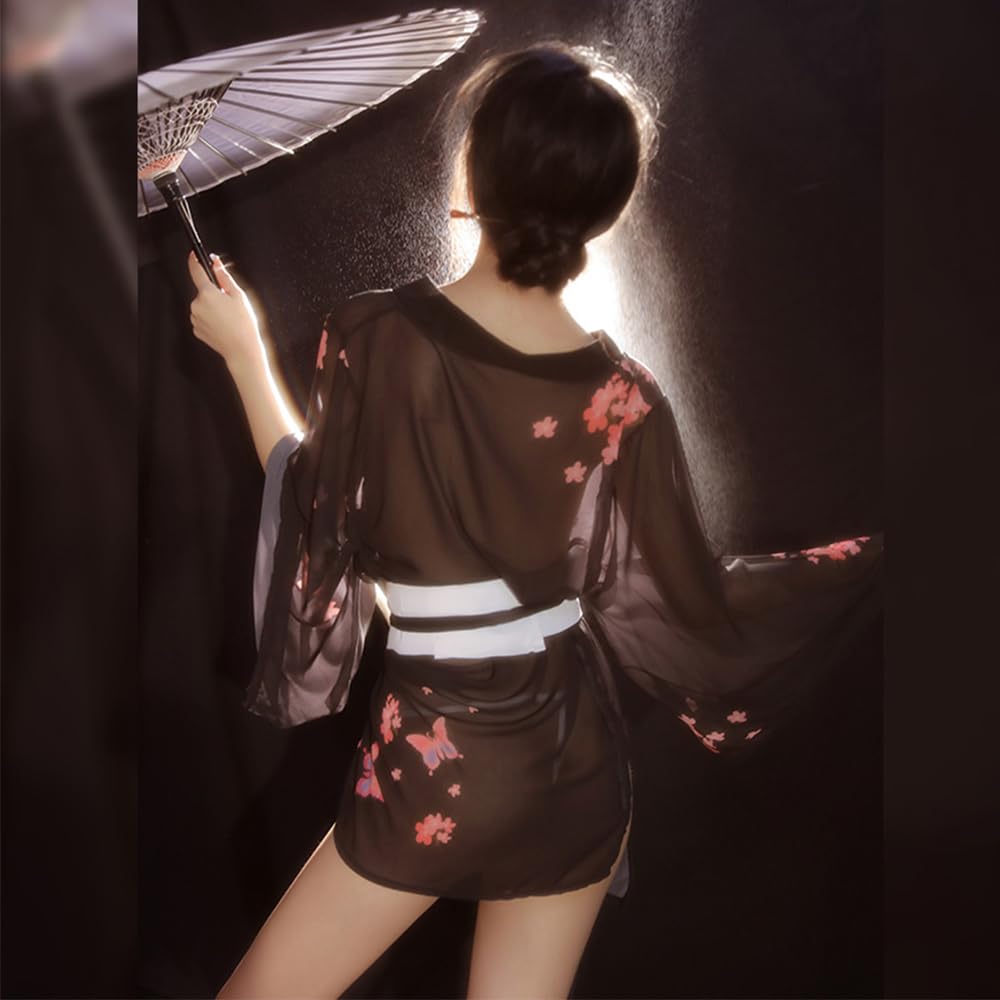 Pigiama da donna cosplay giapponese kimono stampa prospettiva Halloween vestito lingerie