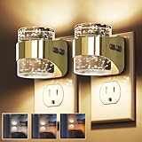 L LOHAS LED 2 Pack 3CCT Night Lights Plug into Wall, 3000K/4000k/5000K Adjustable Color Temperature Night Light,Bubble Nightlight with Dusk to Dawn Sensor for Rooms Bathroom Hallway