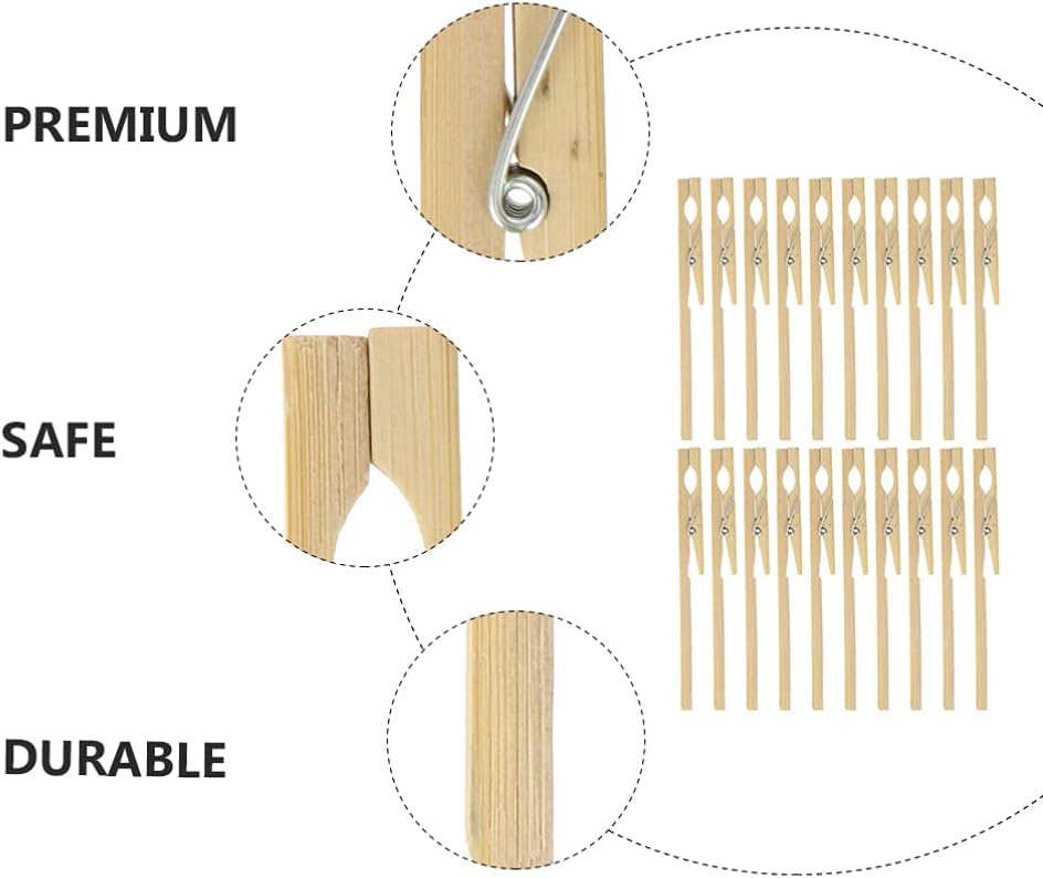 20pcs Wooden Test Tube Clip Bamboo Glass Test Tube Holder Clamp for School Industrial Laboratory Equipment Testing Tool