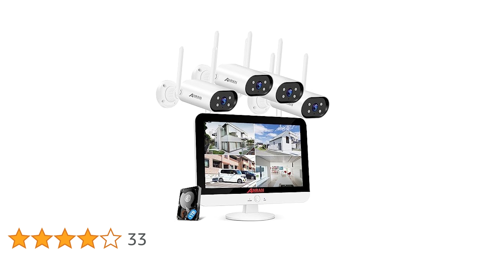 くろしば ANRAN WiFi無線型防犯カメラモニターレコーダー Amazon.co.jp: 【12.5インチIPS液晶モニター・音声録画可】防犯